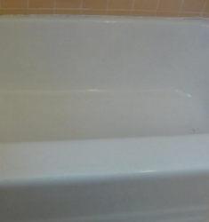 Blue Cast Iron Tub Reglazed to White