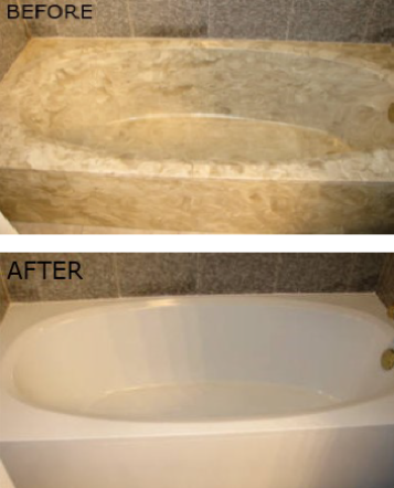 Cultured Marble Bathtub Refinished to White