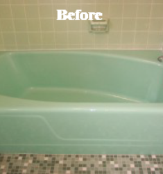 Mint Green Tub Recoated to White