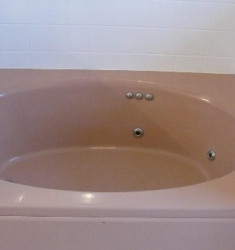 Pink Whirlpool Tub Resurfaced to White